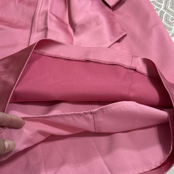 (R7) LAUREN Ralph Lauren Satin One-Shoulder Cocktail Dress in Pink Size 16 - Picture 11 of 16